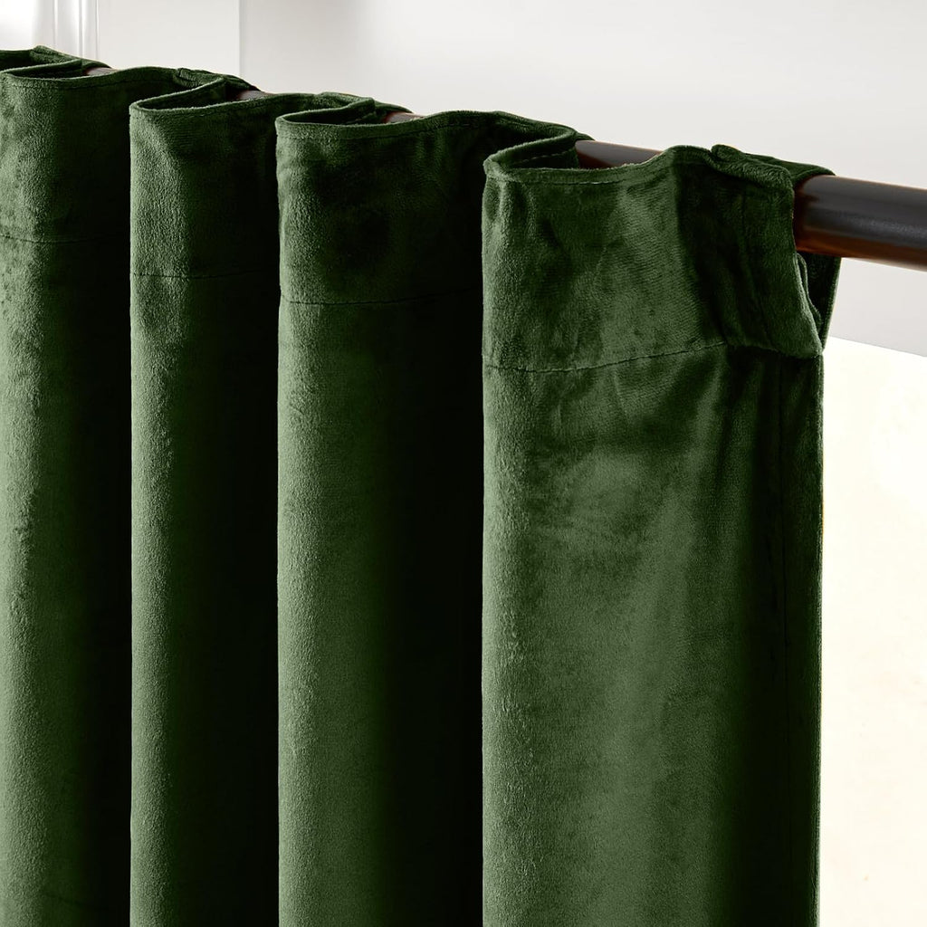 Velvet Blackout Curtains Thermal Insulated Curtains Room Window Drapes Super Soft Luxury Curtains for Living Room