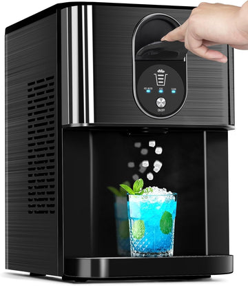 Countertop Nugget Ice Maker, 44lbs/24H Nugget Ice Machine Countertop, Chewable Pellet Ice Maker Machine with Ice