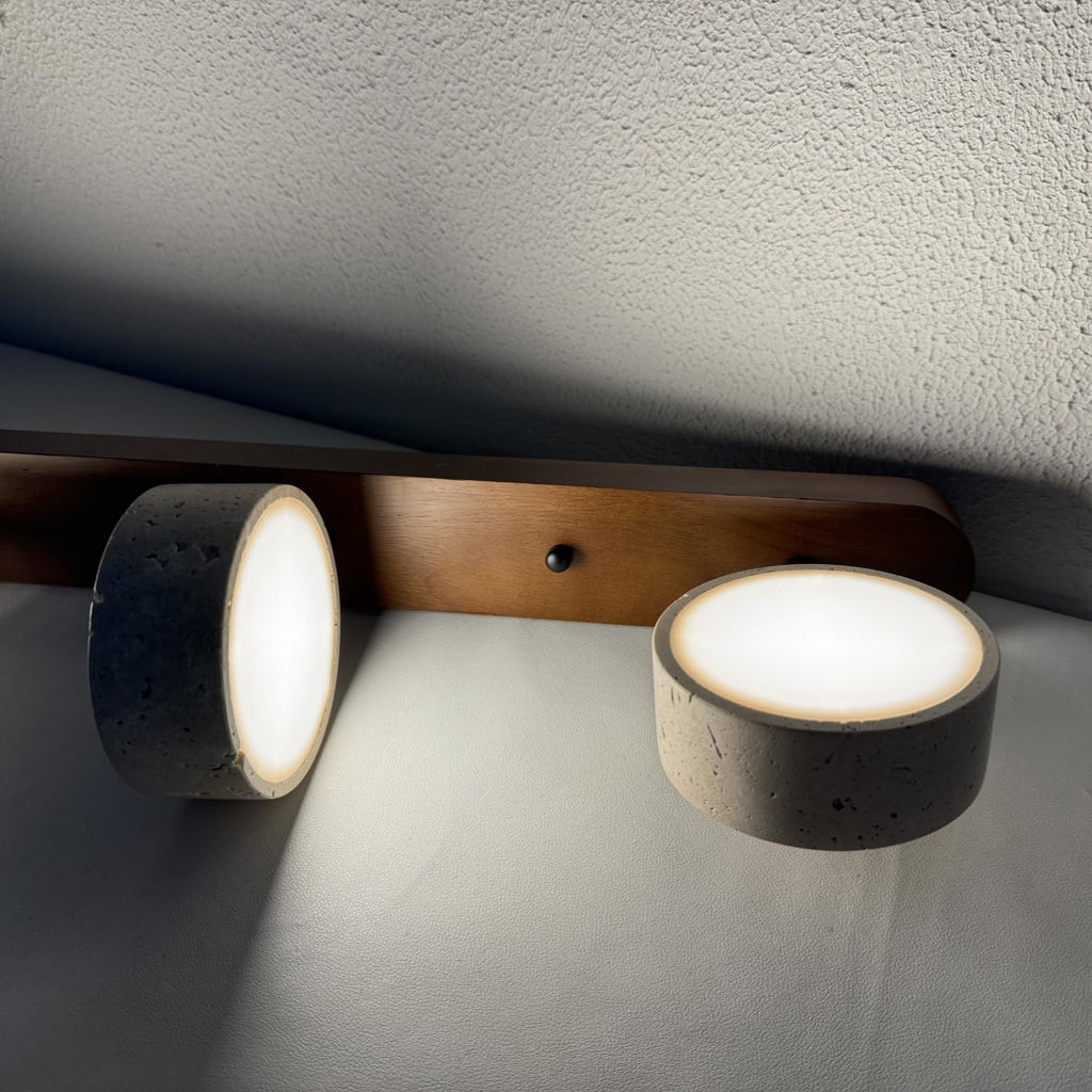 Dark Wood Farmhouse Bathroom Vanity Light Natural Stone Shade | Travertine 3 Lights Linear Bathroom Wall Sconce