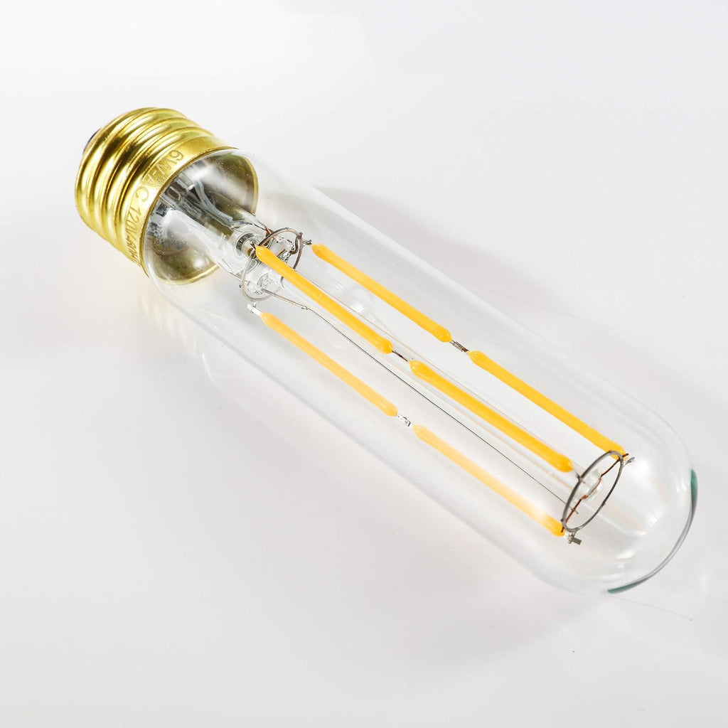 T10 Led Bulb,Dimmable 6W Led Tubular Bulbs, Soft White 3000K, 60 Watt Incandescent Bulb Equivalent, 3000K Soft White (3 Pack)