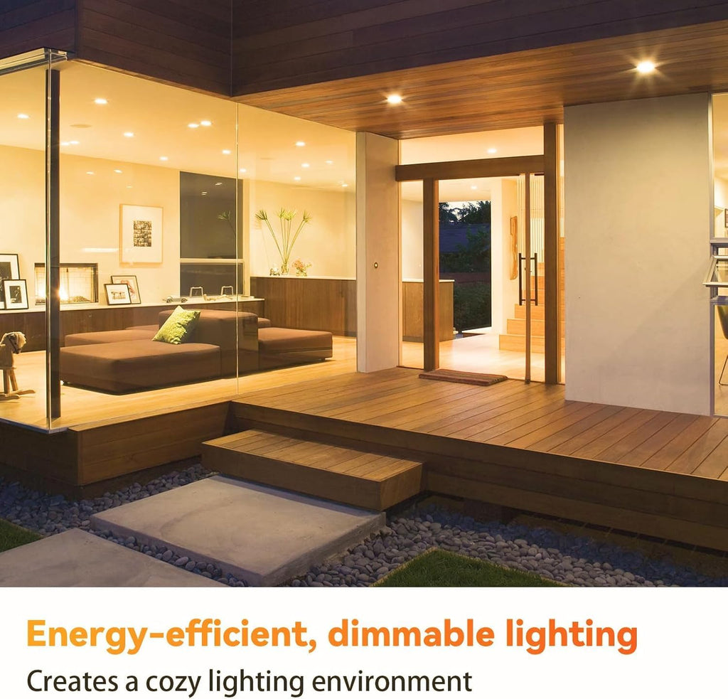 6 Pack BR30 Led Bulb 65W Equivalent, Dimmable LED Flood Light Indoor, E26 Base, 2700K Warm White, 9W, 800 LM