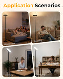 Floor Lamps, 69" Tall LED Lamp, 2800LM Standing Lamp Remote & Foot Switch with 1H Timer