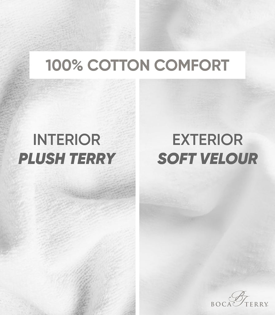 Terry Men's Terry Cloth Bathrobe, 100% Cotton White Hotel Spa Robe | Plush, absorbent towel robe