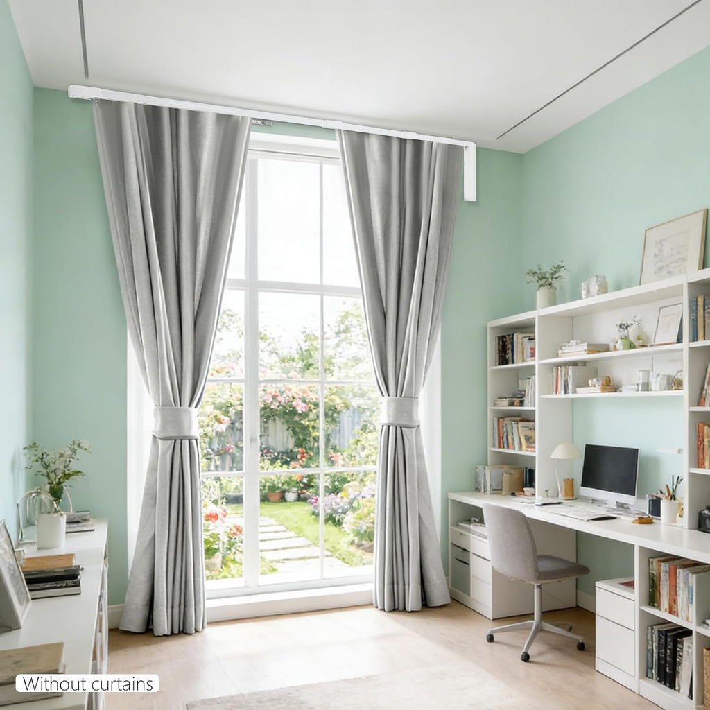 Electric Curtain Track, Retractable Motorized Curtains Rod From 2.16-6.2m/7-20ft, Automatic Curtain Opener