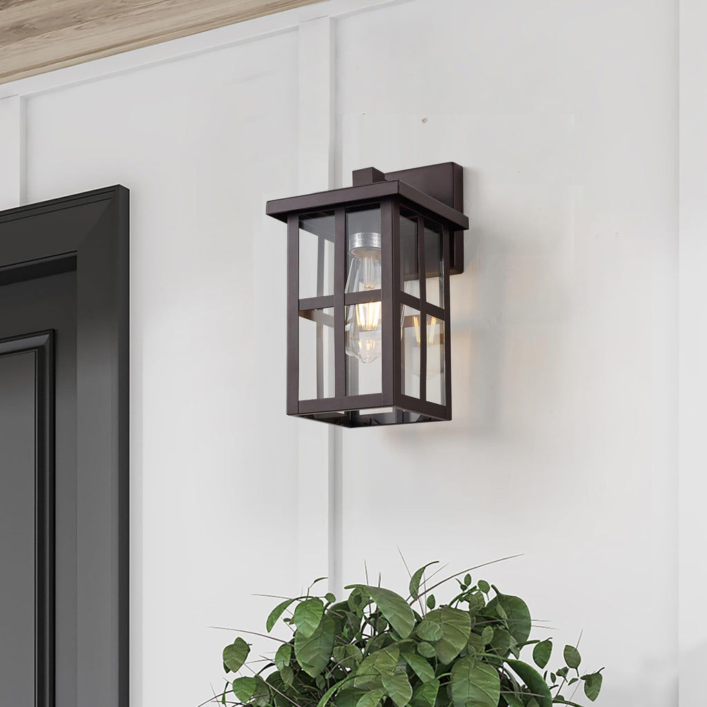 11" Bronze Farmhouse Outdoor Wall Light Fixture 1 Pack
