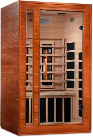 DYNAMIC SAUNAS Cordoba 2-Person Full Spectrum Infrared Sauna with Red Light Therapy & Bluetooth Speakers | Personal