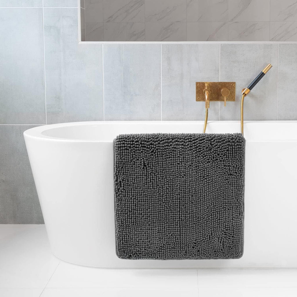 Bathroom Rugs, Extra-Thick Memory Foam Bath Mat, Ultra-Soft Chenille Microfiber, Highly Absorbent, Machine Washable
