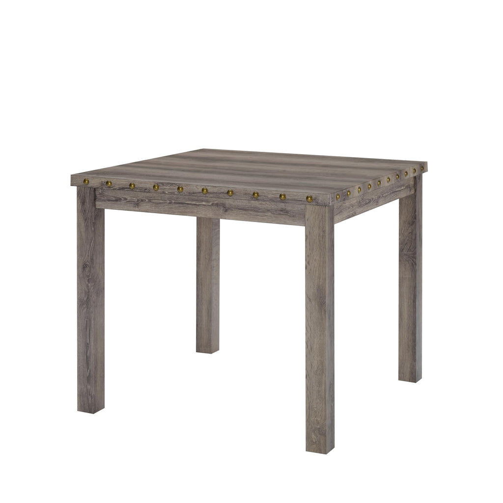 Counter Height Dining Table Set for 4, Farmhouse Dining Table Set for 4, Square Bar Kitchen Dining Table with 4 Bar