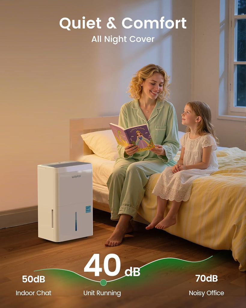 6000 Sq.Ft Energy Star Dehumidifier for Basement & Home, 120 Pint/Day with Drain Hose & Tank, Ultra Quiet (40 dB)