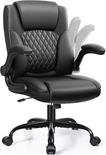 Leather, PU Home Computer Desk Chairs with Ergonomic Back Support, 360°Swivel Free，Small Gmaing Chair with Wheels and