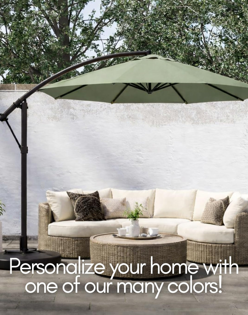 11' 8 Rib Hanging Offset Umbrella Replacement Canopy Only