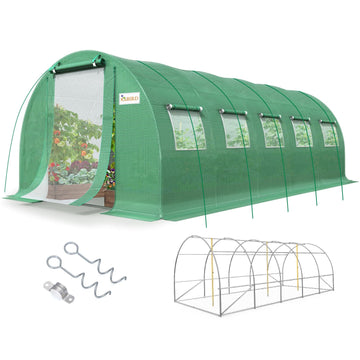 Premium 25x10x6.6FT Greenhouse for Outdoors, Large Walk