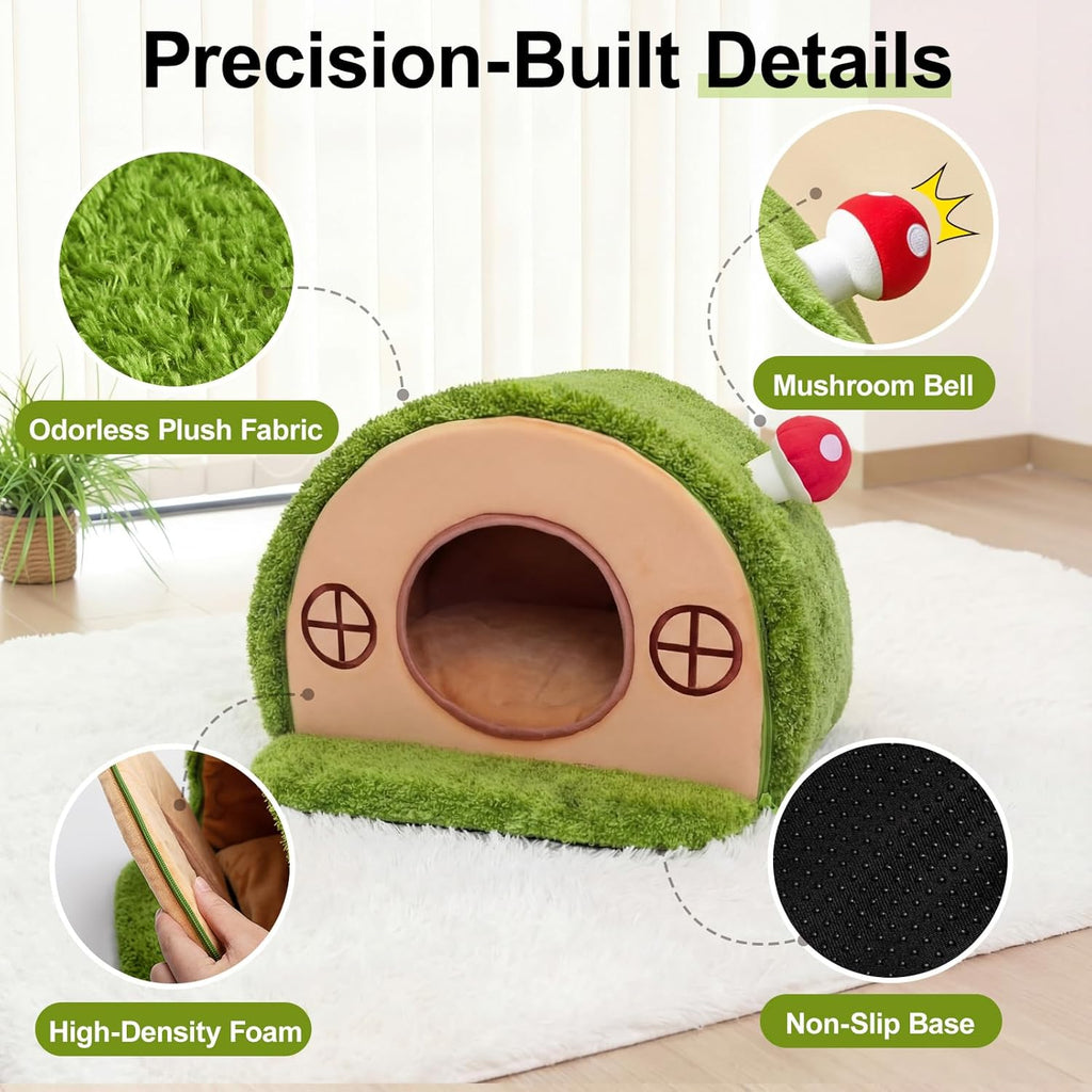 Cat Bed for Indoor Cats - Cute Cat Bed Cave