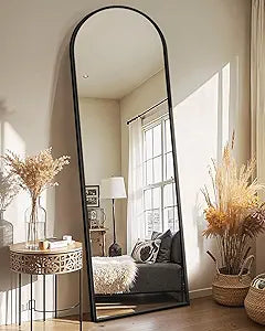 Arched Mirror Full Length,Standing Mirror Full Body,Large Floor with Stand for Wall Entryway Door Bedroom Bathroom