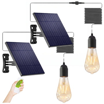 Solar Pendant Light 2 Pack Replacement DIY Bare Bulb for Shed, Chicken Coop