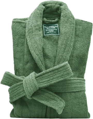 All-Cotton Bathrobe Thick Plush Cloth Housecoat Terry Toweling, Sweat Steaming Clothes Comfortable & Warm