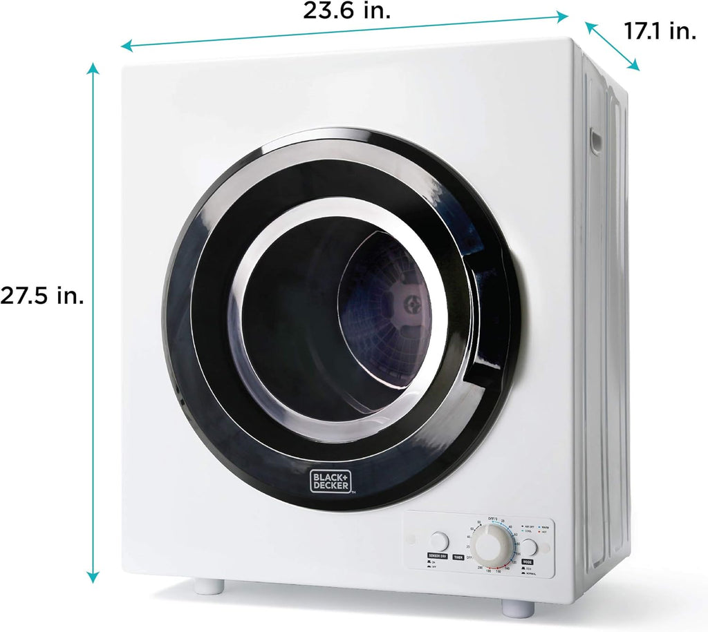 BCED26 Compact Dryer for Standard Wall Outlet, Small, 5 Modes, Load Volume 8.8 lbs., White