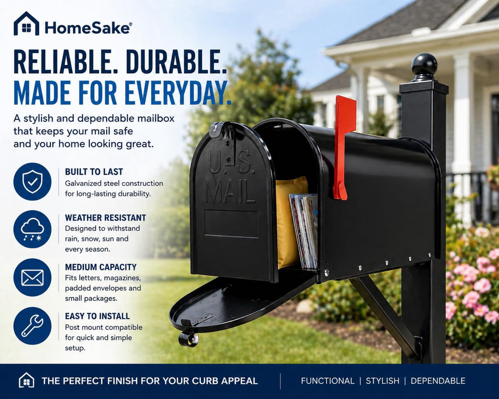 Medium Mailbox Post Mount for Letters & Small Packages