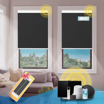 Motorized Blinds with Remote, Automatic Blackout Shades for Windows