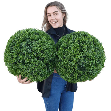 Large Faux Topiary Balls, Better Than A Boxwood, 2 Pack