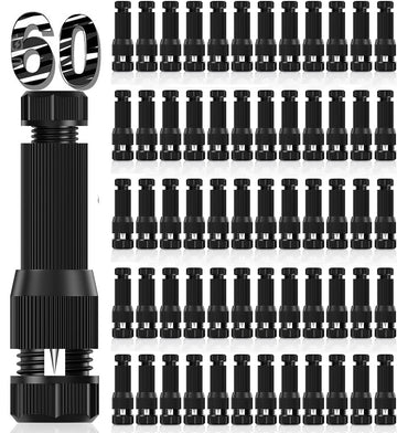 60 Pack Low Voltage Wire Connector Landscape Lighting Connectors Waterproof Low Voltage Connector 12-20 Gauge