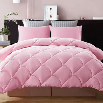 Lightweight 3 Pieces Comforter Set Queen Quilted Duvet Insert - Set of 3