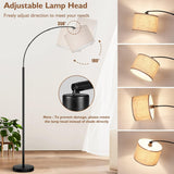 79'' Arc Floor Lamps, Modern Standing Lamp with Adjustable Hanging Drum Shade