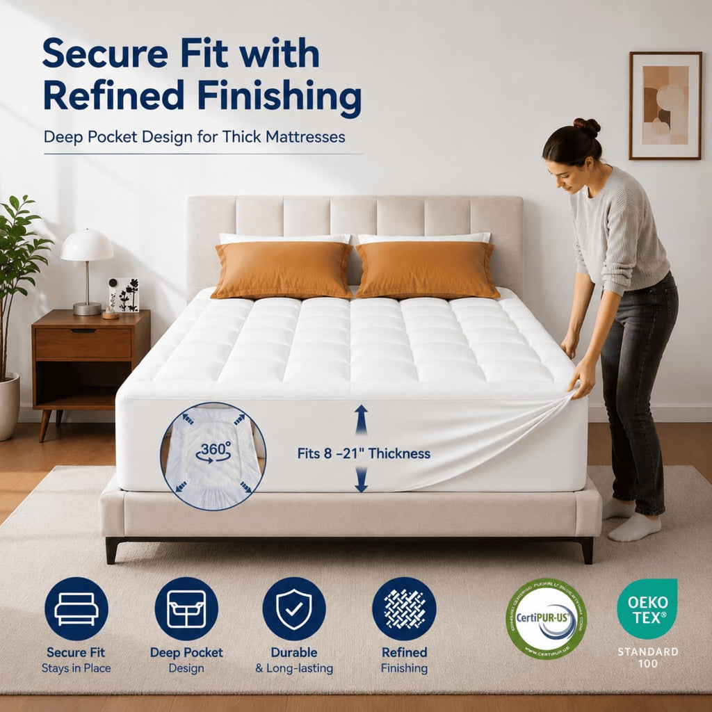 3 Inch Full Dual Layer Memory Foam Mattress Topper with Pillowtop