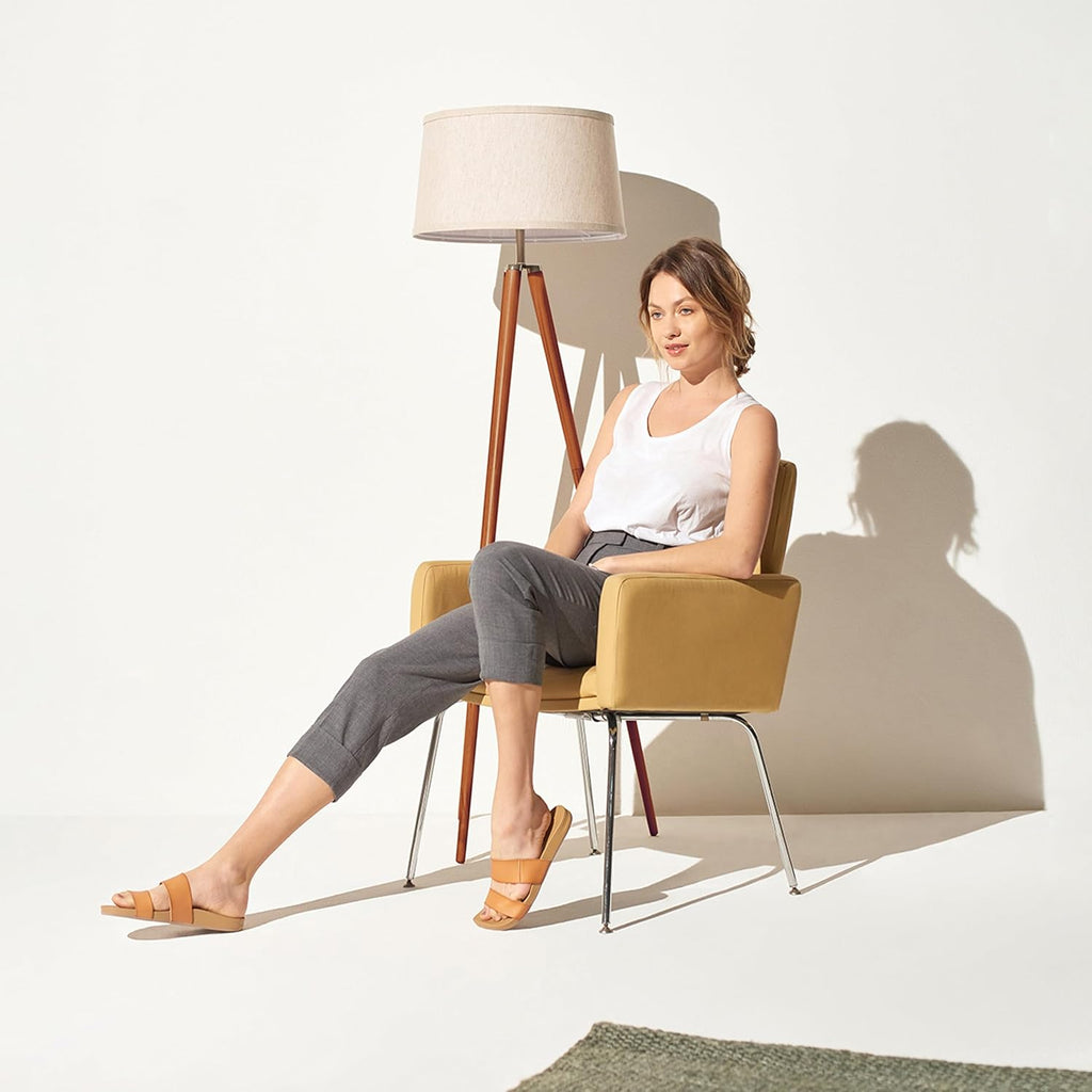 Emma LED Floor Lamp, Tall Lamp with Wood Legs, Mid-Century Modern Standing Lamp Reading, Tripod Lamps & Offices
