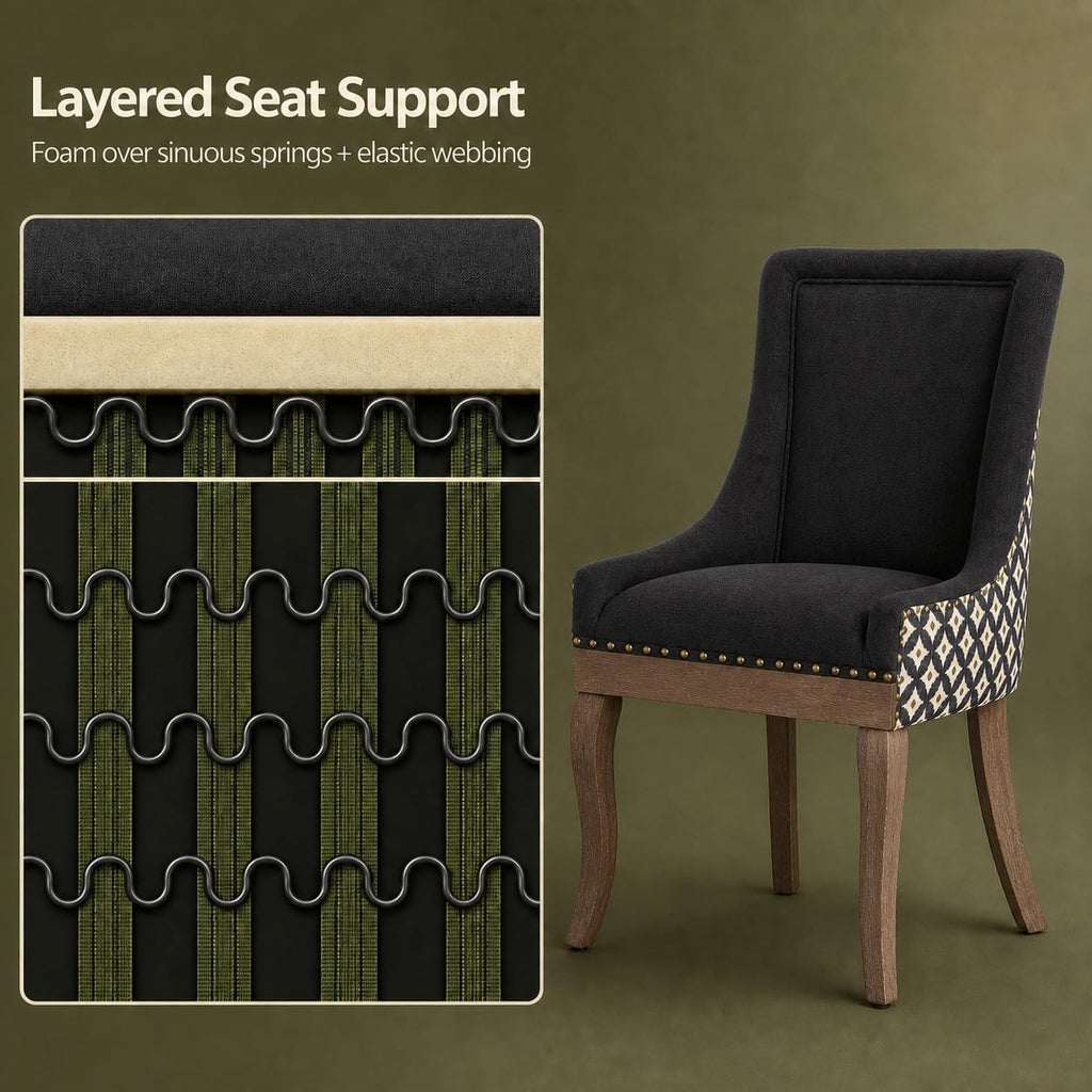 Dining Chairs Set of 4, Kitchen & Dining Room Chairs, Fabric Upholstered Dinning Chairs, Sillas De Comedor