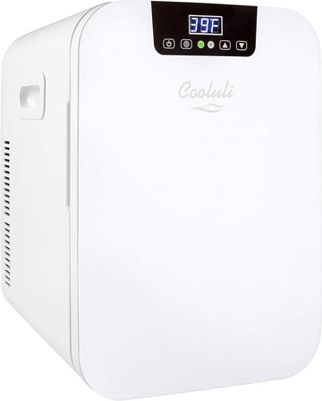 20 Liter Mini Fridge with Temperature Control - White Thermoelectric Cooler and Warmer