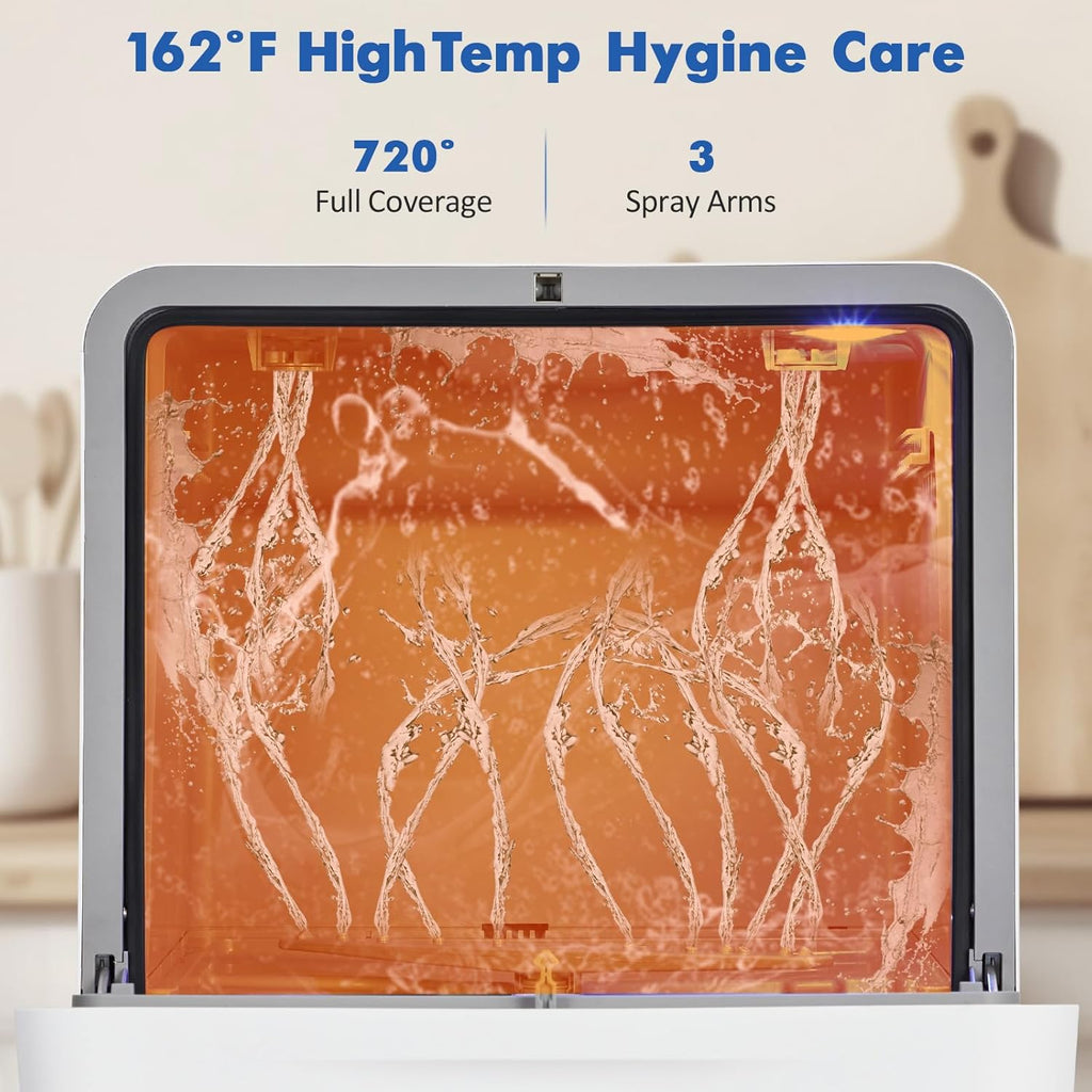 Dishwasher Countertop Compact Portable Dishwasher with Faucet & Self-Priming Water Modes Water Inlet