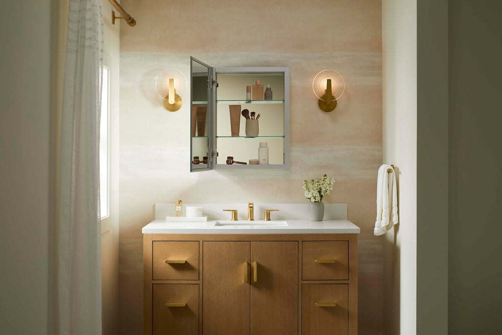 Embark Premium XL Medicine Cabinet Mirror, Deep Rectangular Storage with Adjustable Shelves and Mirrored