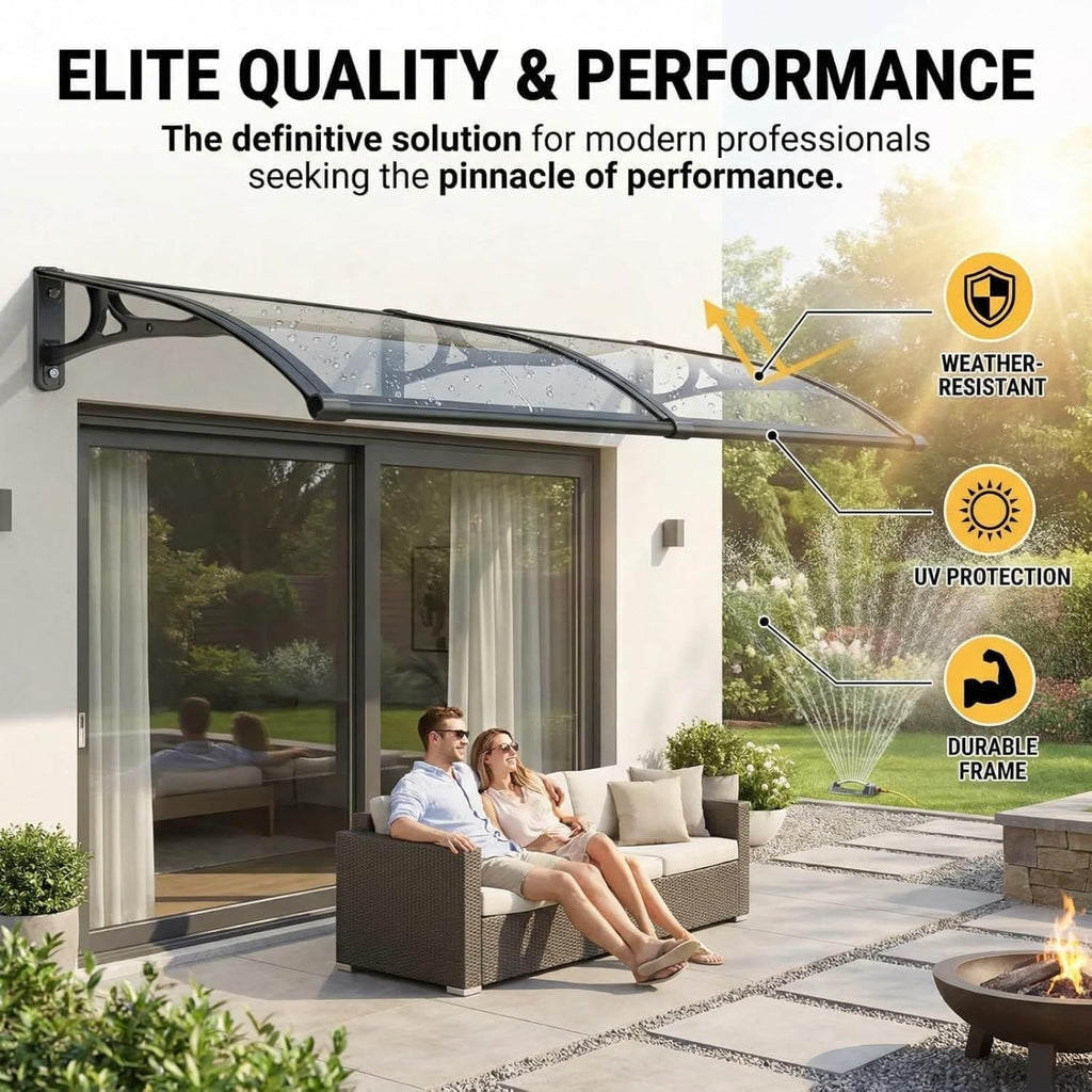 Awning for Door Entrance, Awnings for Doors, Window Awnings Exterior Polycarbonate Cover Outdoor Front Door Patio