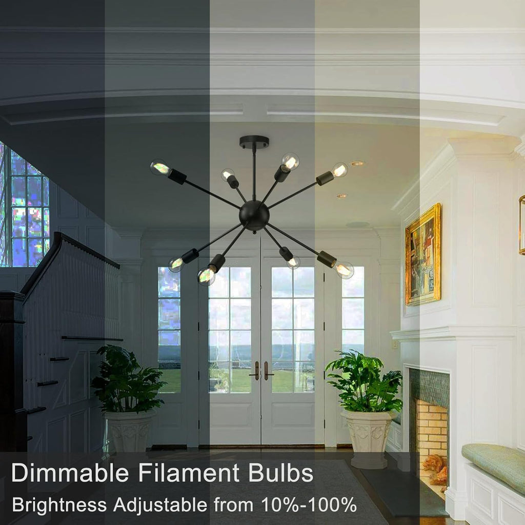 12 Pack A19 Vintage LED Edison Bulbs, Dimmable, 60W Equivalent, High Brightness 2700K Soft White, 8W E26 Standard