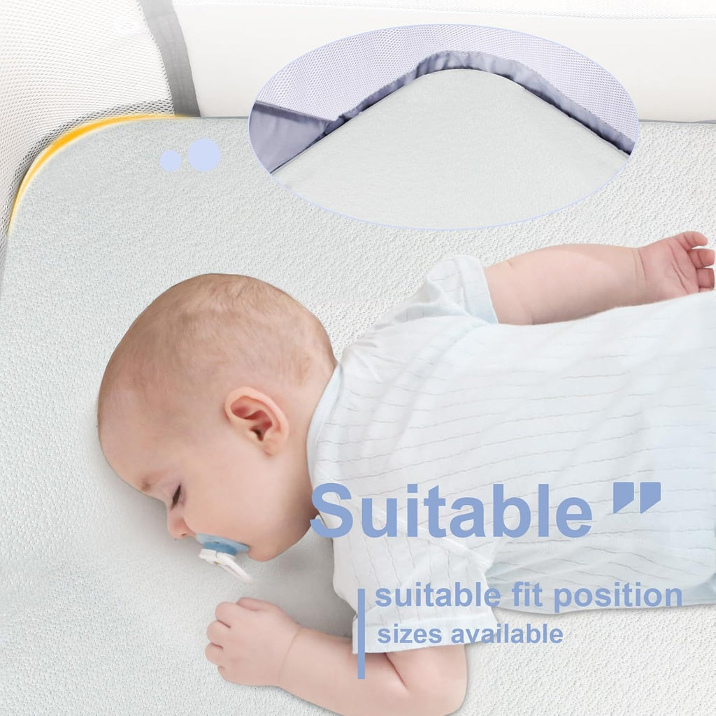 Baby Bassinet Mattress Pad, 32" x 22" Dual Sided Comfort Gel Memory Foam Mattress with Removable Soft Tencel Cover