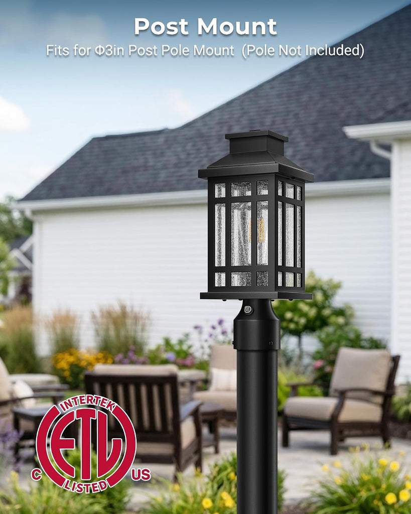 Dusk to Dawn Outdoor Post Lights, Aluminum Hard-Wired Outdoor Lamp Post