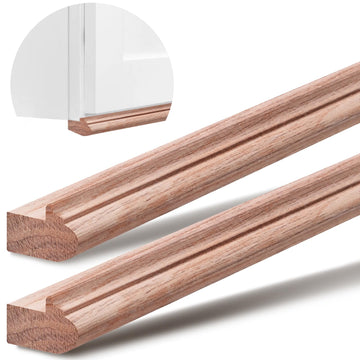 Cabinet Light Rail Molding 2 Pack 47" Red Oak Wood Trim