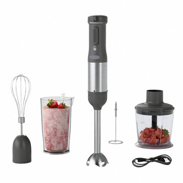 5-in-1 Cordless Immersion Blender with Rechargeable Handheld Battery