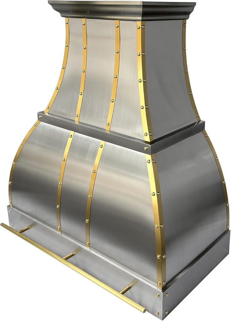30 Inch Stainless Steel Wall Mount Range Hood 900 CFM 4 Speed Gesture & Touch Control Convertible Ducted/Ductless