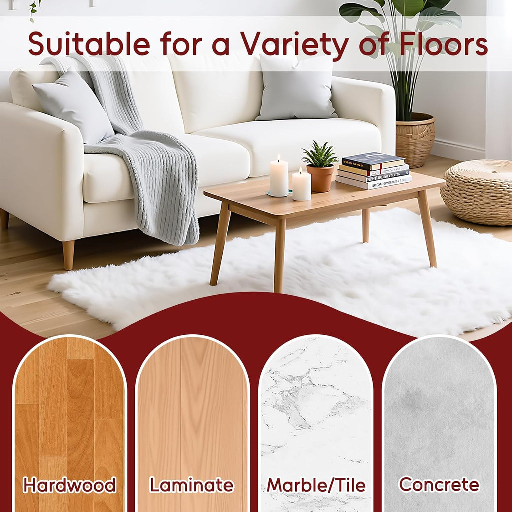 Felt and Rubber Backing Rug Pad, 3"x10" Non-Slip Rug Pads, 1/8" Thick, Under Area Carpet Protective Pads, Cushioned