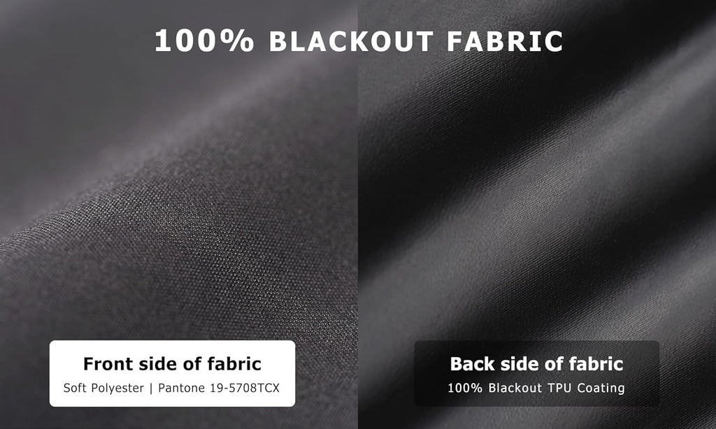100% Blackout Roller Shades, No Tools No Drill Cordless Blinds for Windows, Thermal Insulated UV Protection Privacy