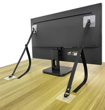 4 Pcs Adjustable TV Safety Straps, No-Drill TV Anchor for Baby Proofing, Prevent Furniture Falling and Anti Tip, TV