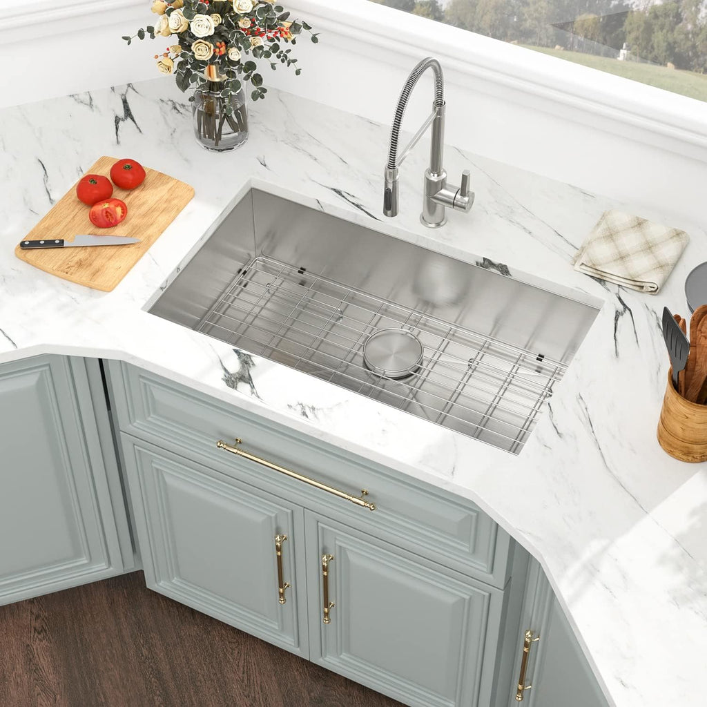 32 Inch Undermount Kitchen Sink Stainless Steel 16 Gauge Single Bowl | 32x19 Undermount Sink Stainless Steel Kitchen