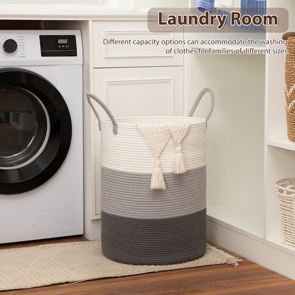 60L Nursery Hamper Laundry Basket Laundry Hamper Gradient Grey