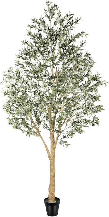 Artificial Olive Tree 10 Feet with Thick Trunk & Realistic Leaves