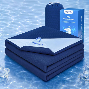 Cooling Comforter Double Sided Cooling Blankets for Hot Sleepers Silky Soft Nylon Spandex Summer Comforter Q-Max 0.48