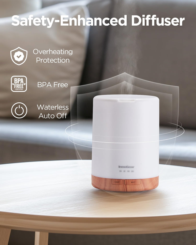 300ml Aromatherapy Essential Oil Diffuser 8 Oils Gift Set