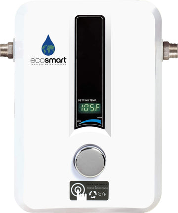 8 Tankless Water Heater, Electric, 8-kW - Quantity 1, 12 x 8 x 4