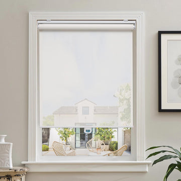 Light Filtering Roller Shades Windows, 27"W x 72"H, White